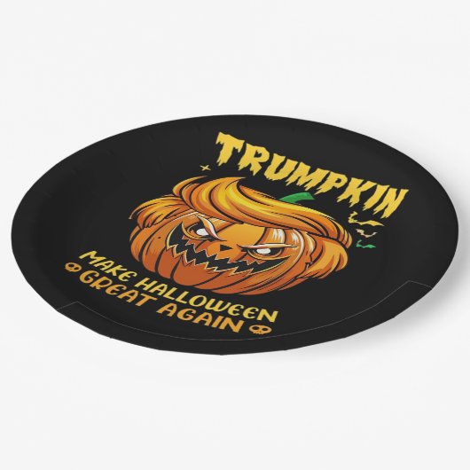 Trumpkin Halloween - Make Halloween Great Again Cl Pappteller (Schrägansicht)