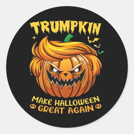 Trumpkin Halloween - Make Halloween Great Again Cl Runder Aufkleber (Vorderseite)