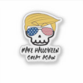 Trumpkin Halloween Make Halloween Great Again Funn Aufkleber (Vorderseite)