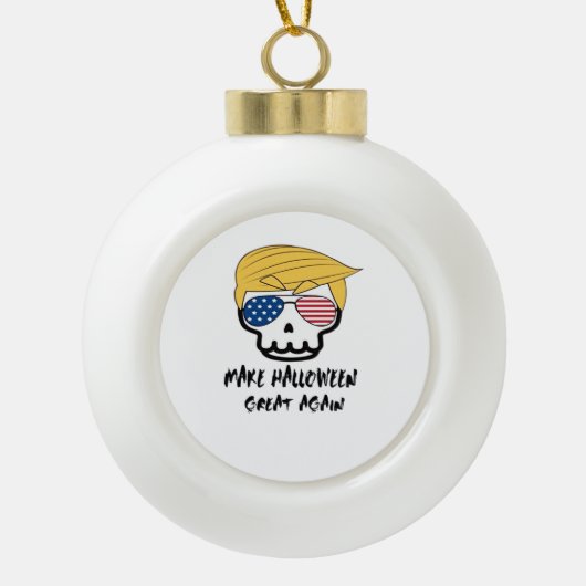 Trumpkin Halloween Make Halloween Great Again Funn Keramik Kugel-Ornament (Vorderseite)