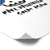 Trumpkin Halloween Make Halloween Great Again Funn Poster (Ecke)