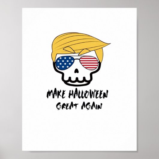 Trumpkin Halloween Make Halloween Great Again Funn Poster (Vorne)