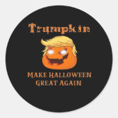 Trumpkin Halloween - Make Halloween Great Again Pu Runder Aufkleber (Vorderseite)