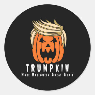 Trumpkin Halloween Make Halloween wieder groß Runder Aufkleber