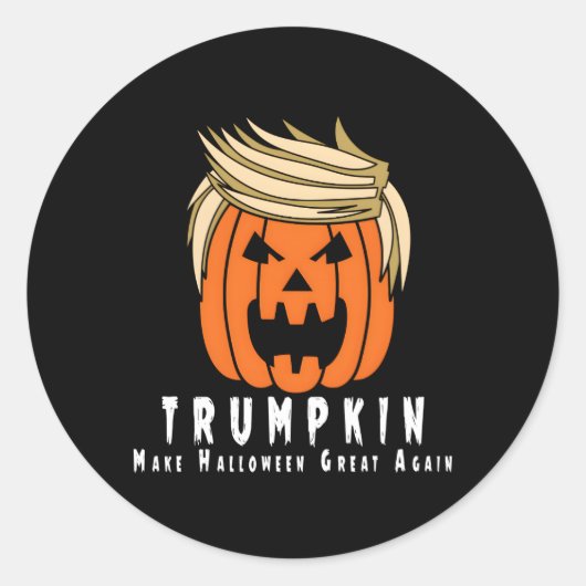 Trumpkin Halloween Make Halloween wieder groß Runder Aufkleber (Vorderseite)