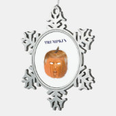 Trumpkin Halloween Mask Classic Schneeflocken Zinn-Ornament (Rechts)