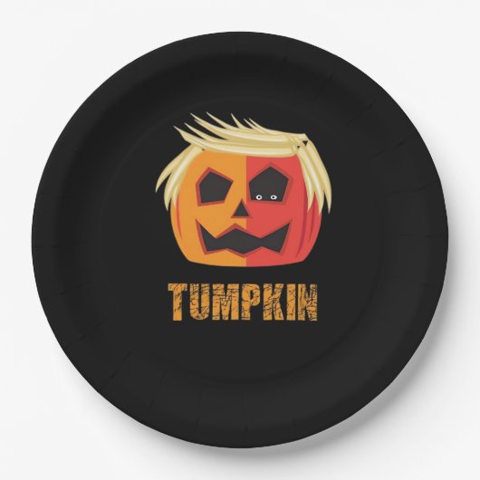 Trumpkin Halloween Pappteller (Vorderseite)