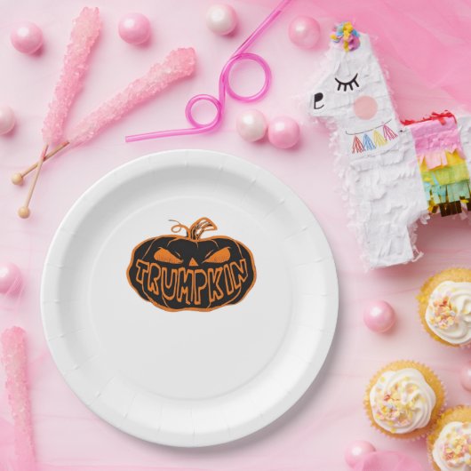 Trumpkin Halloween Pappteller (Party)