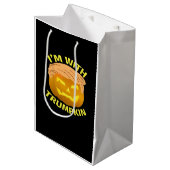 Trumpkin Halloween Pumpkin Mittlere Geschenktüte (Vorderseite Schrägansicht)