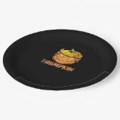 Trumpkin - Halloween Pumpkin Pappteller (Schrägansicht)