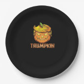 Trumpkin - Halloween Pumpkin Pappteller (Vorderseite)