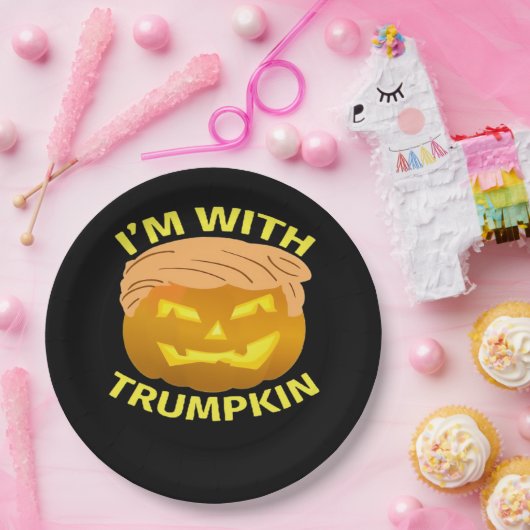 Trumpkin Halloween Pumpkin Pappteller (Party)