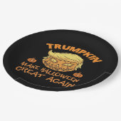 Trumpkin Halloween Pumpkin Pappteller (Schrägansicht)