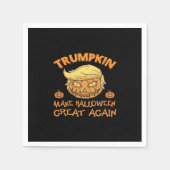 Trumpkin Halloween Pumpkin Serviette (Vorderseite)
