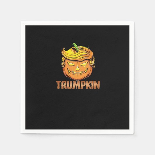 Trumpkin - Halloween Pumpkin Serviette (Vorderseite)