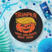 Trumpkin Halloween Pumpkin-Wahl Pappteller (Party)