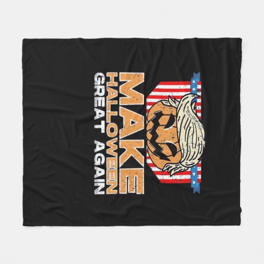 Trumpkin Halloween Vintages politisches Funny Fleecedecke (Vorderseite (Horizontal))