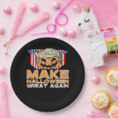Trumpkin Halloween Vintages politisches Funny Pappteller (Party)