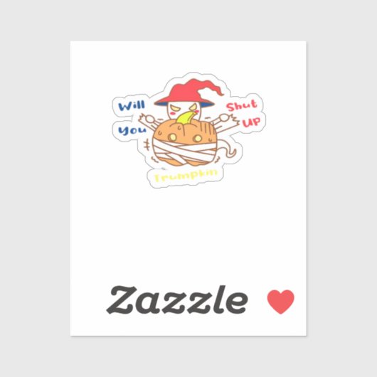 Trumpkin Halloween Wahldebatte und Joe Biden Aufkleber (Blatt)