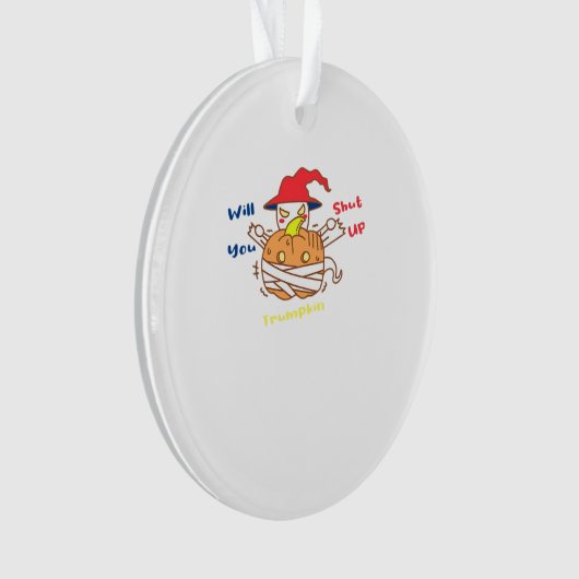 Trumpkin Halloween Wahldebatte und Joe Biden Ornament (Vorderseite)