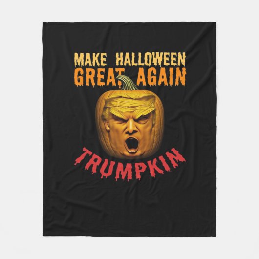 Trumpkin Halloween wieder groß - Funny Pumpki Fleecedecke (Vorderseite)