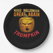 Trumpkin Halloween wieder groß - Funny Pumpki Pappteller (Vorderseite)
