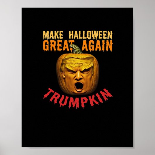 Trumpkin Halloween wieder groß - Funny Pumpki Poster (Vorne)