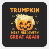 Trumpkin - Halloween wird wieder klassisch Quadratischer Aufkleber (Vorderseite)