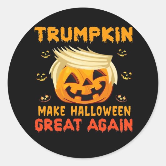 Trumpkin - Halloween wird wieder klassisch Runder Aufkleber (Vorderseite)