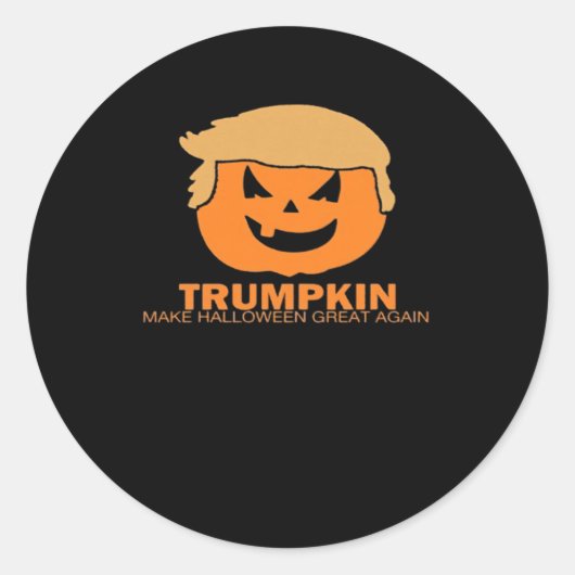 Trumpkin - Halloween wird wieder klassisch Runder Aufkleber (Vorderseite)
