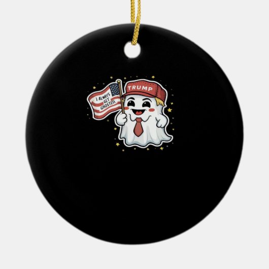 Trumpkin, ich werde immer gehosted, Halloween, Spo Keramik Ornament (Vorne)