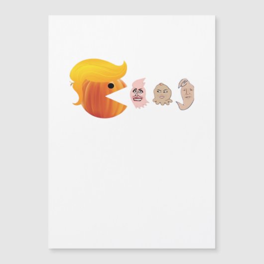 Trumpkin isst Demokraten Classic - Satirehalle Magnetkarte (Vorderseite)