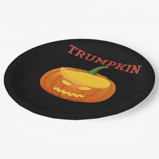 Trumpkin Jack-O-Lantern Classic Pappteller (Schrägansicht)