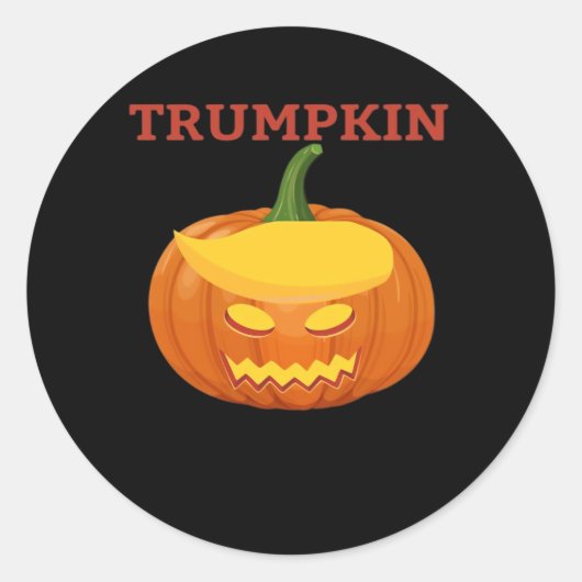 Trumpkin Jack-O-Lantern Classic Runder Aufkleber (Vorderseite)