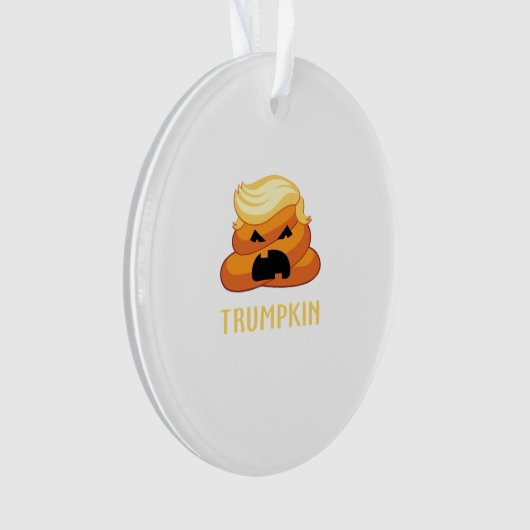 Trumpkin Kackte Funny Halloween Ornament (Vorderseite)