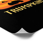 Trumpkin Kackte Funny Halloween Poster (Ecke)