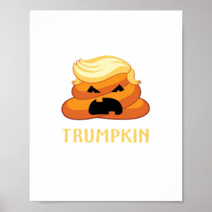 Trumpkin Kackte Funny Halloween Poster