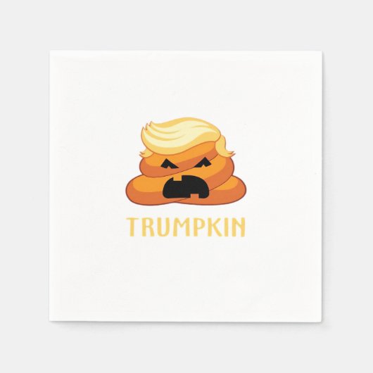 Trumpkin Kackte Funny Halloween Serviette (Vorderseite)