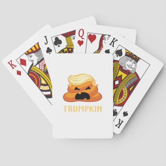Trumpkin Kackte Funny Halloween Spielkarten (Rückseite)