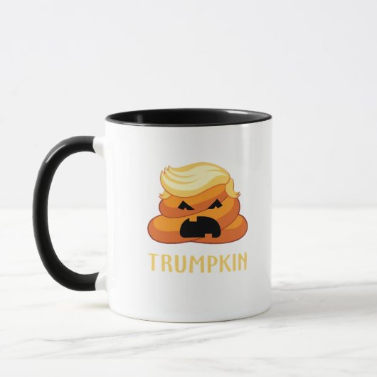 Trumpkin Kackte Funny Halloween Tasse (Links)