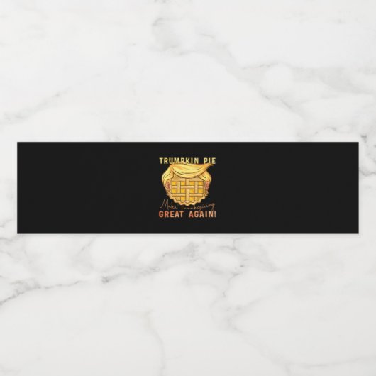 Trumpkin Kuchen Erntedank wieder groß machen!! Kla Wasserflaschenetikett (Einzelnes Label)