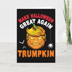 Trumpkin Kürbis Gesicht Mach Halloween wieder groß Karte