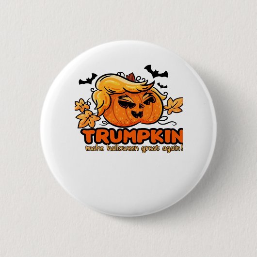 Trumpkin - Mache Halloween wieder groß! - Funny Ha Button (Vorderseite)