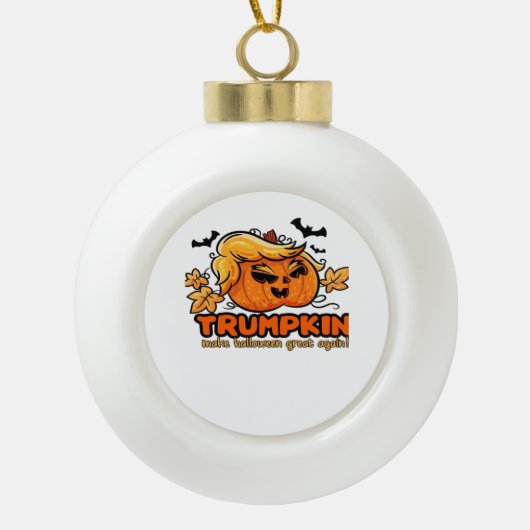 Trumpkin - Mache Halloween wieder groß! - Funny Ha Keramik Kugel-Ornament (Vorderseite)