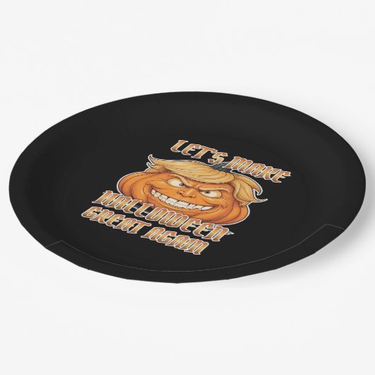 Trumpkin machen Halloween erneut zum Klassiker Pappteller (Schrägansicht)