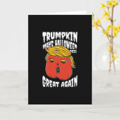 Trumpkin macht Halloween 2021 wieder groß Karte (Gelbe Blume)