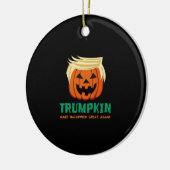 Trumpkin macht Halloween erneut zu einem Zitat Keramik Ornament (Links)