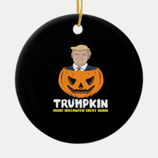 Trumpkin macht Halloween Great Again Classic - Sat Keramik Ornament (Vorne)