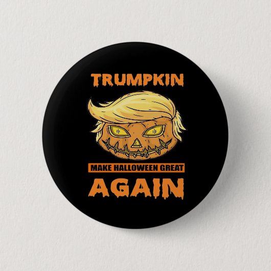 Trumpkin macht Halloween Great Again Funny Classic Button (Vorderseite)