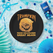 Trumpkin macht Halloween Great Again Funny Politic Pappteller (Party)
